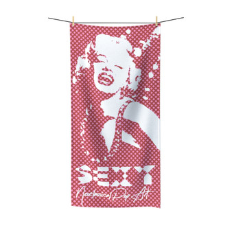 Marylin Monroe Pop Portrait Red white Decorative Bath Towels