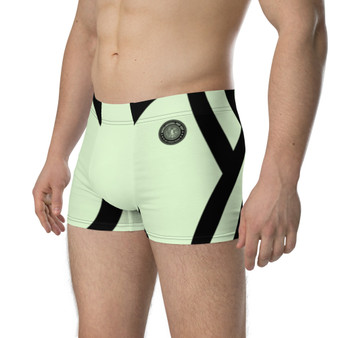 Sacred Geometric Tea Green & Black Boxer Briefs