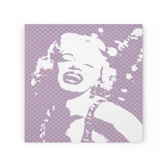 Marylin Monroe J'adore Pop Portrait Lilac Portrait Wood Canvas