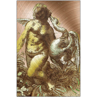 Da Vinci Lady with a Swan Metal Prints