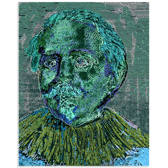 Jacob Jordaens Green Blue Pop Art Self Portrait Acrylic Prints