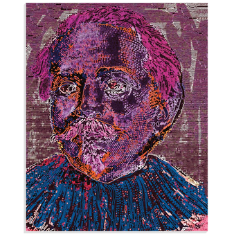 Jacob Jordaens Pink Purple Blue Pop Art Self Portrait Acrylic Prints
