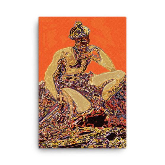 Orange Velázquez Mars Wonders print-on-canvas artwork