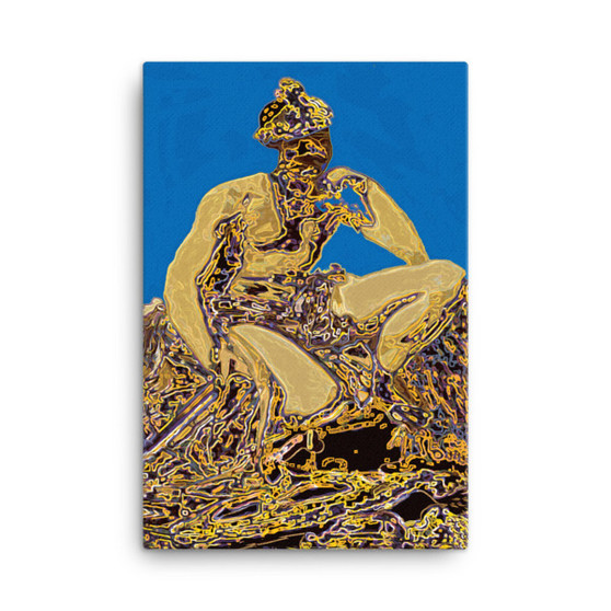 Blue Velázquez Mars Wonders print-on-canvas artwork