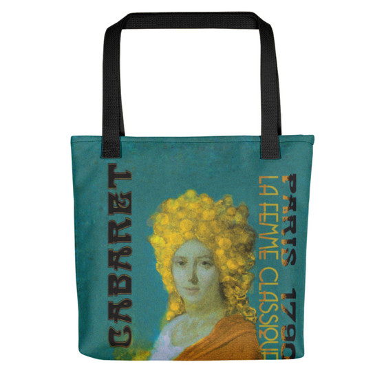 Jacques-Louis David Paris 1790 Cabaret orange green Tote bag for woman and man