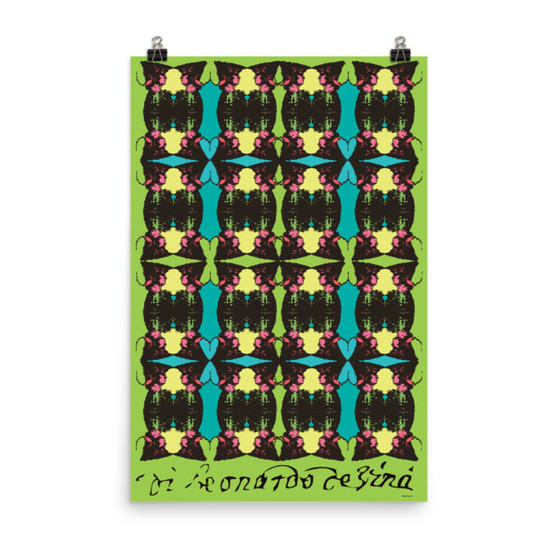 Da Vinci Alexander the Great Lime Yellow Blue Pop Poster