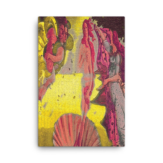 The Birth of Venus Yellow Red Ocher Oil on Canvas