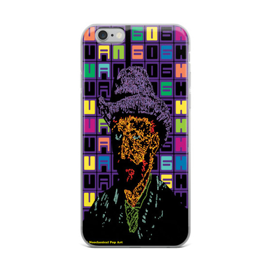 Neoclassical Pop Art Van Gogh self-portrait with grey felt hat creative iphone case 