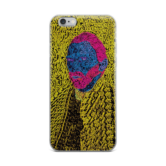 neoclassical pop art van gogh yellow pink blue self-portrait iphone cases 
