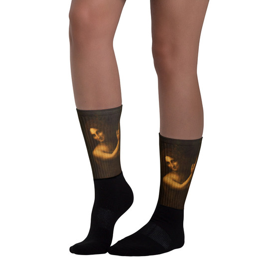 Elegant Leonardo da vinci museum art socks