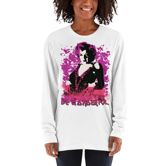 Marilyn Monroe Be Wonderful Long sleeve t-shirt by Neoclassical Pop Art 