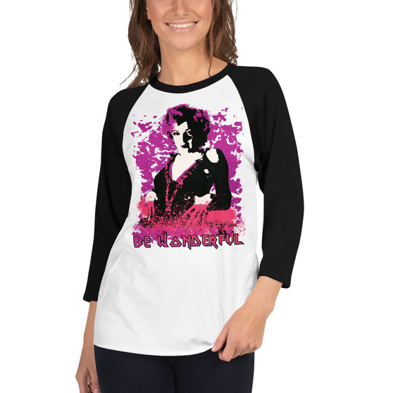 Marilyn Monroe "Be Beautiful" 3/4 sleeve raglan Typography art shirt now