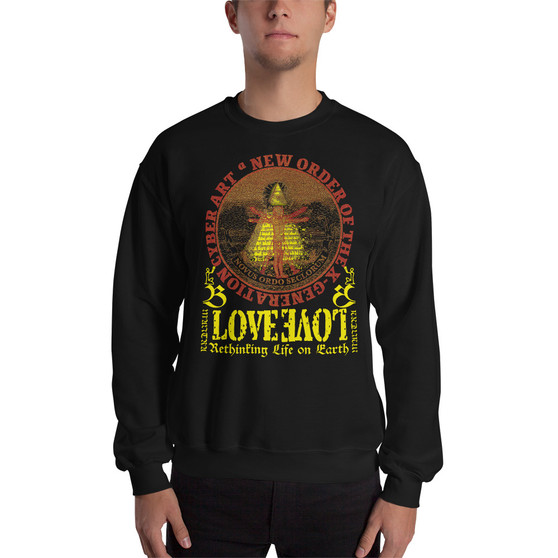Leonardo Da Vinci  X-Generation fashion Vitruvian man in pop culture Unisex Sweatshirt by Neoclassical pop art designer brand onlin store 