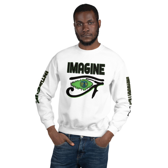 Da Vinci Imagine green black Eye of Ra Unisex Sweatshirt