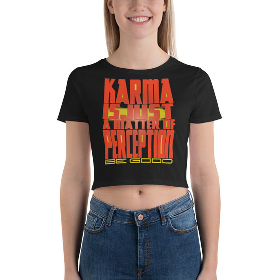 on sale Spiritual Karma Women’s Crop Tee by neoclassical pop art 