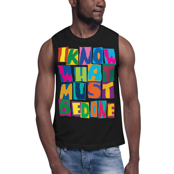 On sale Spiritual "I Know What Must Be Done " Muscle Shirt by Neoclassical pop art online store 