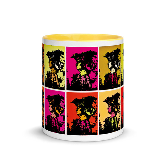 Leonardo da Vinci and Andy Warhol best neoclassical pop art mug by Neoclassical Pop Art