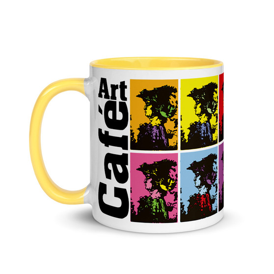 Leonardo da Vinci warrior colourful mug