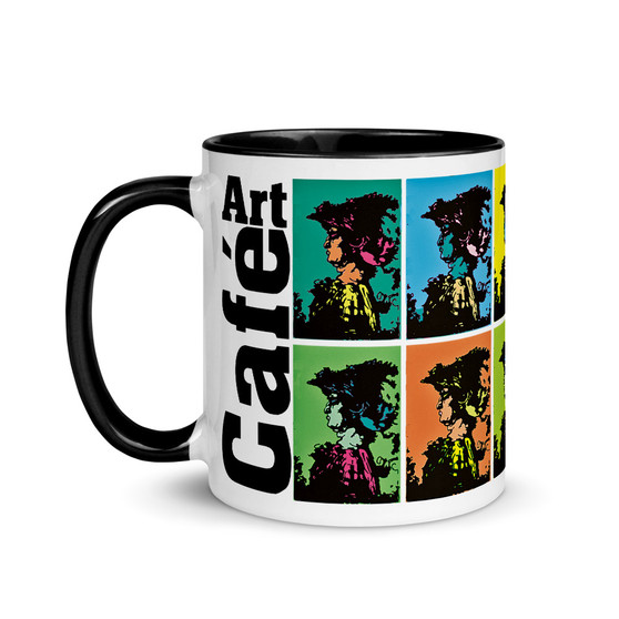 Leonardo da Vinci and Andy Warhol mug