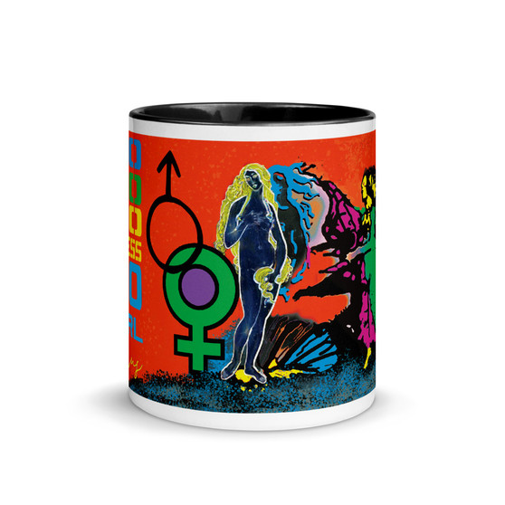 sandro botticelli mug for lovers. Venus rising from the sea mug by Neoclassical Pop Art
