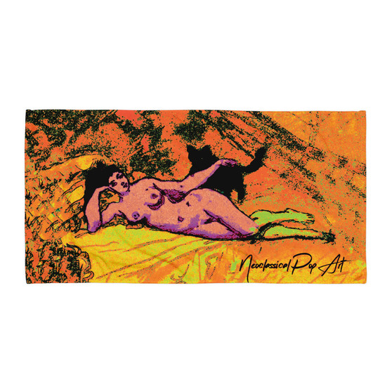 Eduard Manet La Femme Orange Yellow Luxury Towel