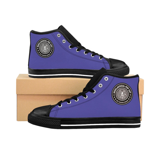 Da Vinci Men's High-top plain Purple fashion Sneakers fashion