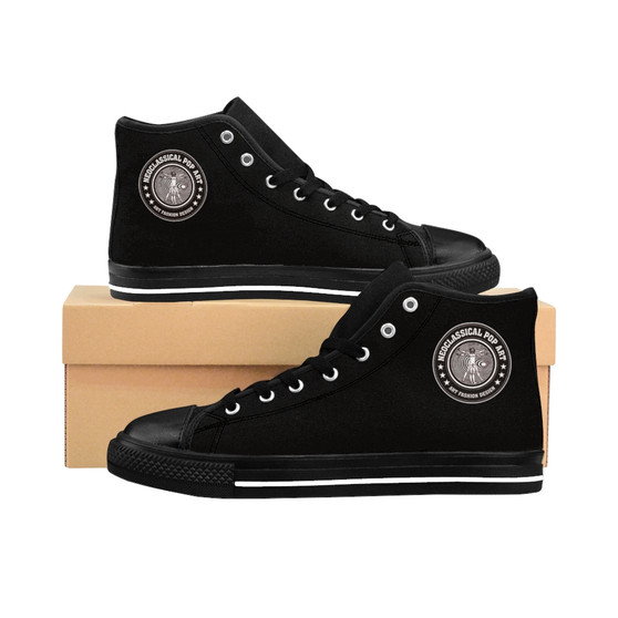 Da Vinci Men's High-top black fashion Sneakers fashion