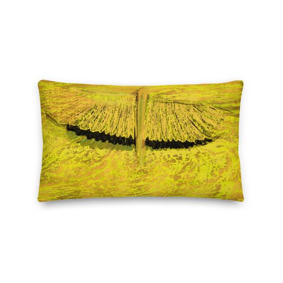 Leonardo Da Vinci Bird Yellow Throw Pillows art fashion and design
