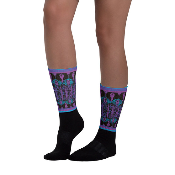Klimt purple light blue Bohemian Chic Socks