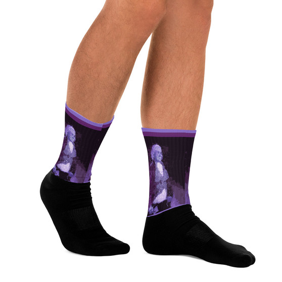 Goya purple Black art portrait socks