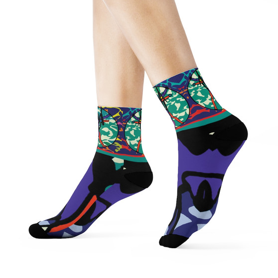 on sale Collectible Leonardo da Vinci Vitruvian Man kawaii art socks by Neoclassical Pop Art online brand store 