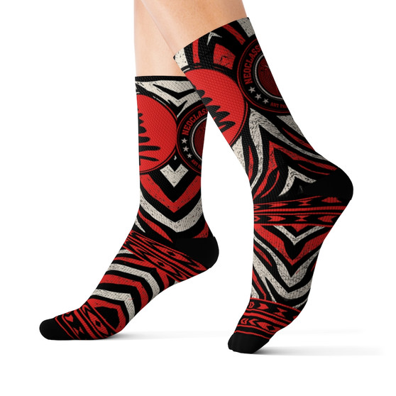 Christmas Tree Red Zebra Executive Socks