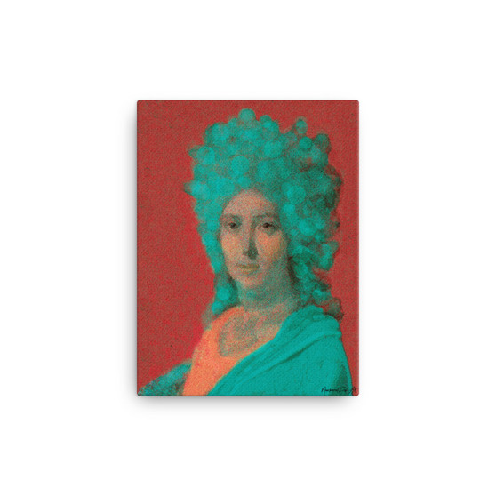 Louis David   Orange Coral Print on Canvas by Neoclassical Pop Art