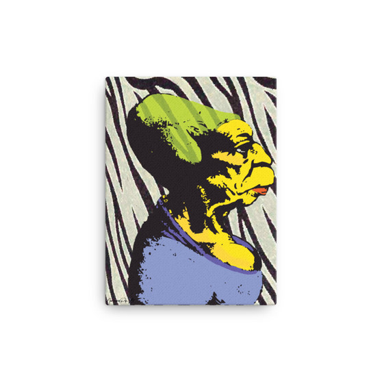 On Sale  da Vinci Yellow Lilac Green Caricature Print on Canvas by Neoclassical Pop Art