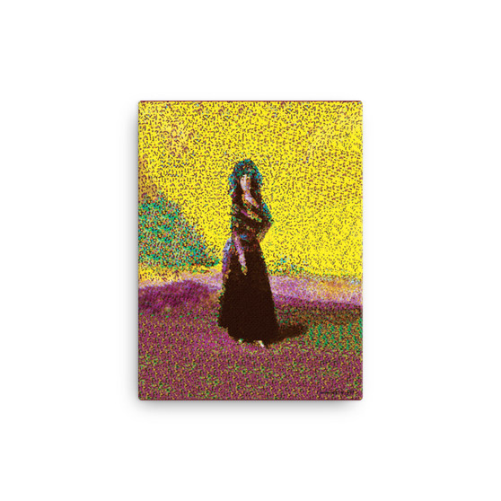 Goya The Black Duchess in Pink Yellow Print on Canvas by Neoclassical Pop Art