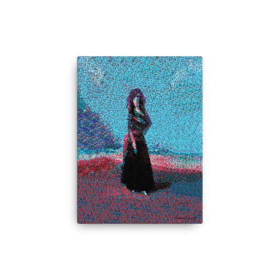 Goya The Black Duchess in Pink Blue Print on Canvas by Neoclassical Pop Art