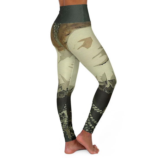 Rubens Portrait of Woman High Waisted Yoga Leggings by Neoclassical Pop Art