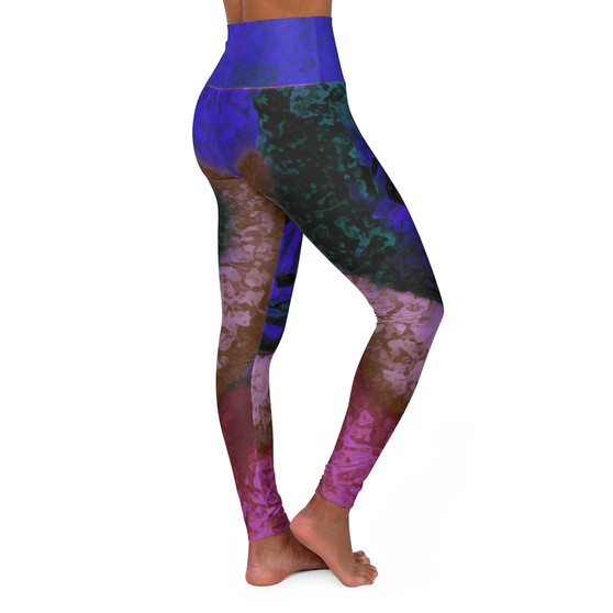 Rubens Purple Pink Isabella High Waisted Yoga Leggings by Neoclassical Pop Art