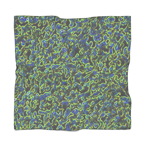 Abstract | Blue in Green Poly Scarf