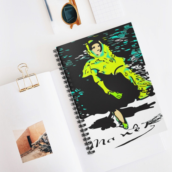 On Sale Manet Lola Spiral Notebook - Ruled Line by Neoclassical Pop Art