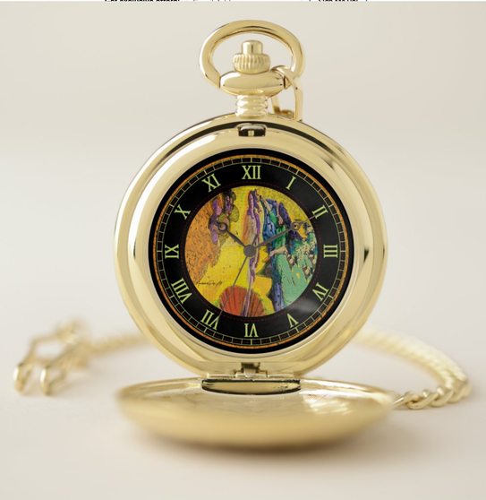 Sandro Botticelli Gold Venus Pocket Watch