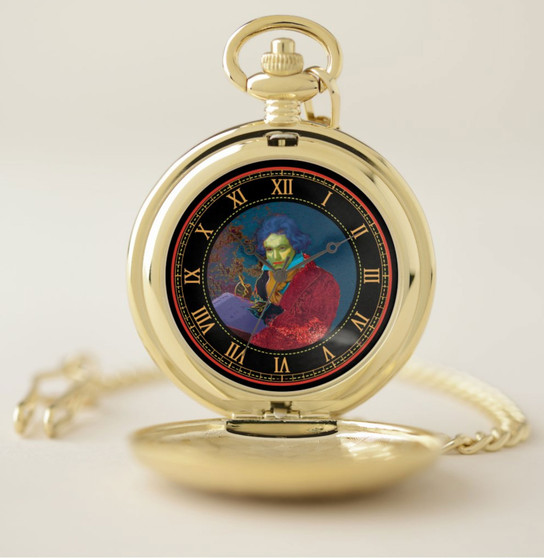 Beethoven Golden Pocket Watch by Neoclassical Pop Art