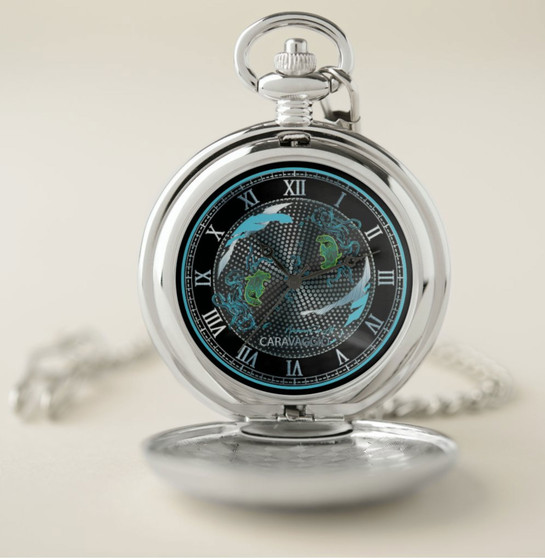 Caravaggio Medusa Silver pocket Watch