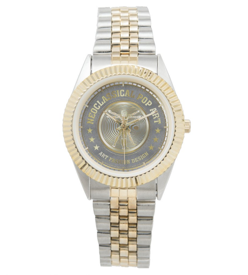 Da Vinci Gold Vitruvian Unisex Two-Tone Bracelet Watch