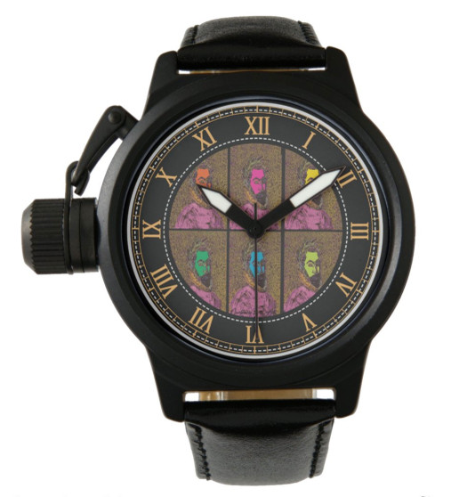 Botticelli Dante Men's Crown Protector Black Leather Strap Watch