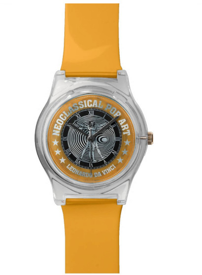 Da Vinci Sunflower Yellow Vitruvian Man Pop Watch