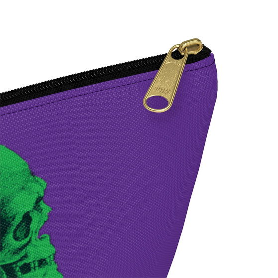 On Sale Da Vinci Purple Pop Skull Accessory Pouch  by Neoclassical Pop Art