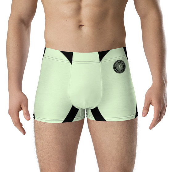Sacred Geometric Tea Green & Black  Boxer Briefs  by Neoclassical Pop Art