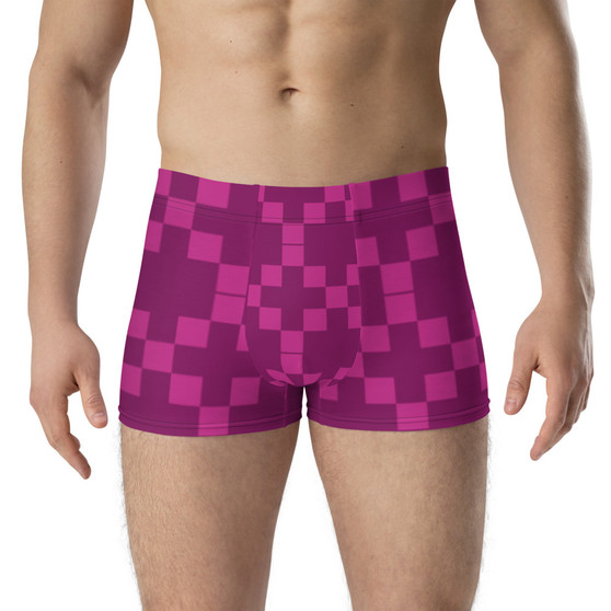 Magenta Cubes Boxer Briefs
