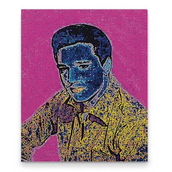 Elvis Presley Pink Pop Art Portrait Oil on Canvas